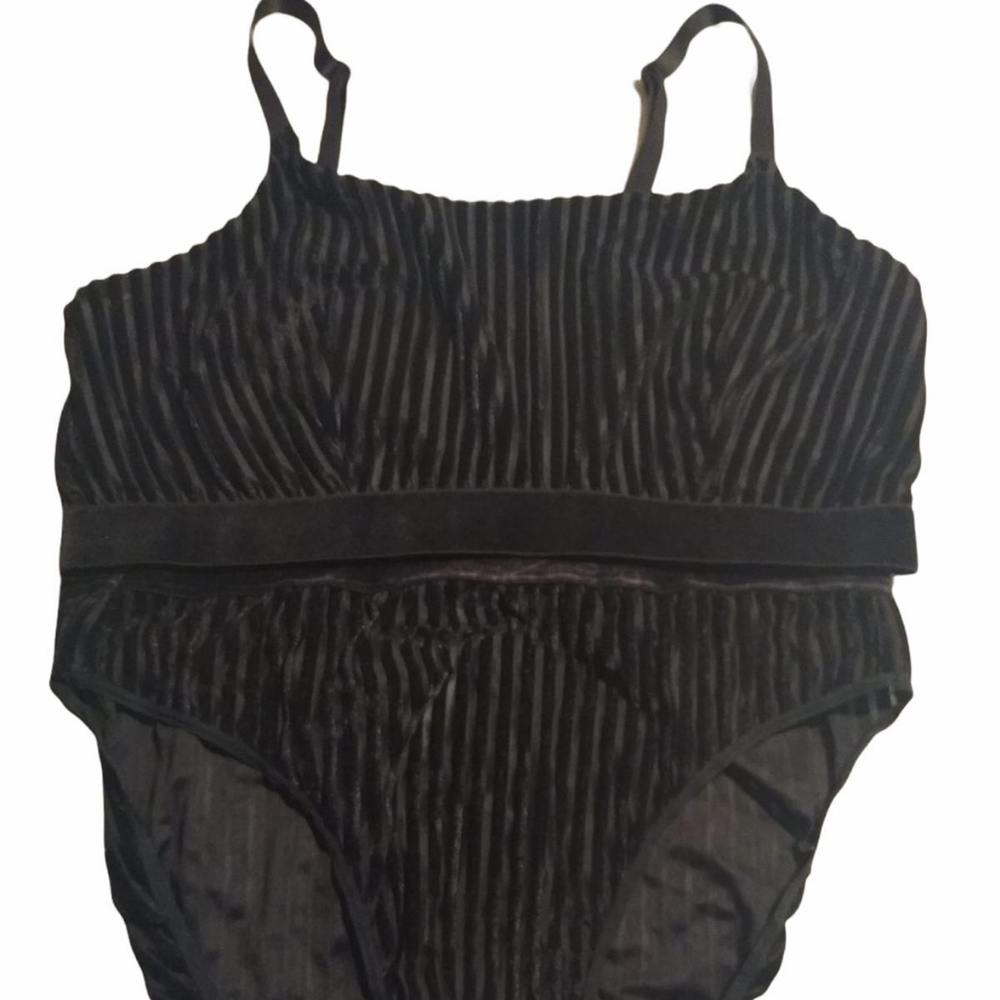 Black two-piece shirt and panties set